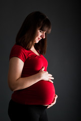 Portrait of the beautiful pregnant woman