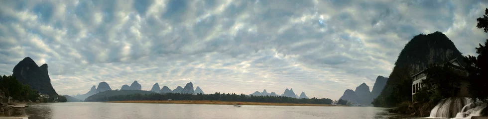 Gordijnen Li river morning landscape © cityanimal