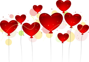 Fototapeta na wymiar Valentine Balloons