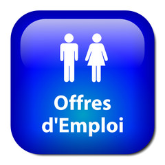 Bouton OFFRES D&rsquo;EMPLOI (recherche candidature cv carri&egrave;res job)