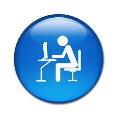 Boton brillante usuario ordenador