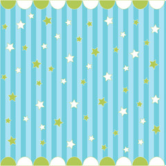Cute seamless pattern with stars , baby card