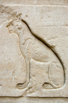 Ancient Egyptian Cat carving