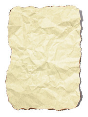 Crumpled sheet of paper