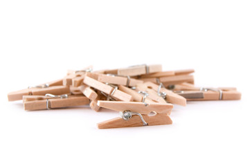 Pegs on a White Background