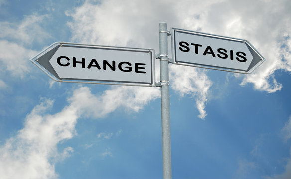 Road signs to change and stasis