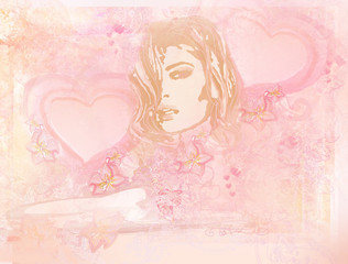 Abstract Beautiful Woman portrait  - wallpaper