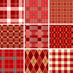 Seamless Red Check Pattern