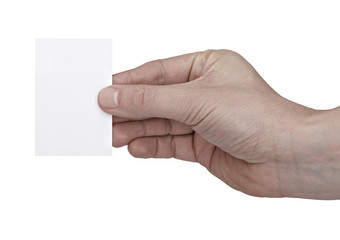 Fototapeta premium hand holding blank message note