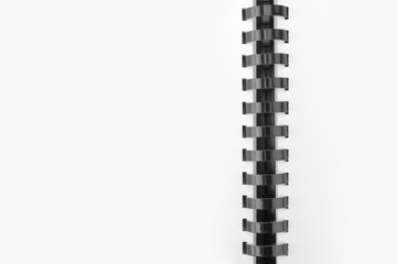 White template with black binder
