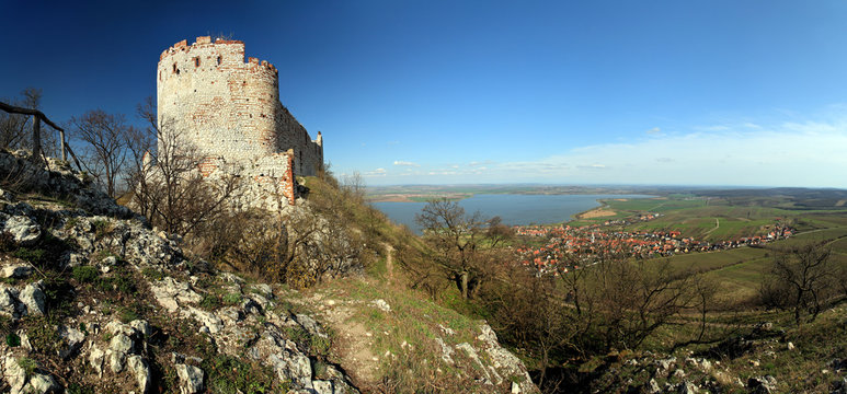 ruin of castle - devicky palava czech republic
