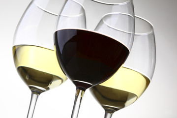 wite and red wine