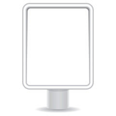 Street billboard isolated over white