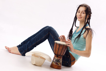 girl with drum