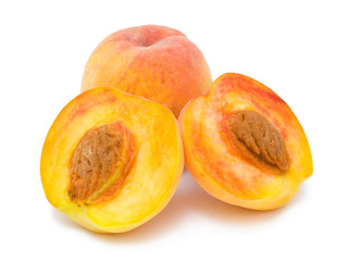 peach with halves