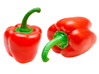 red paprika isolated on white background