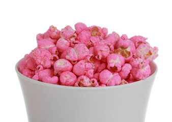 Bowl of Pink popcorn