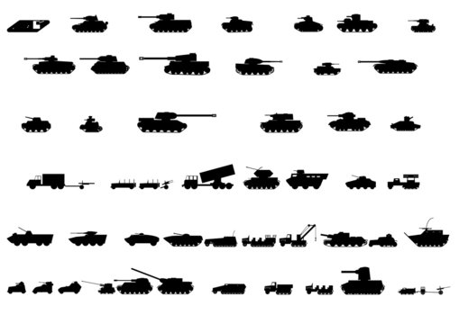 Silhouettes of vehicles 3