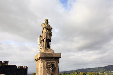 Fototapeta na wymiar Robert the Bruce monument, in front of Stirling Castle