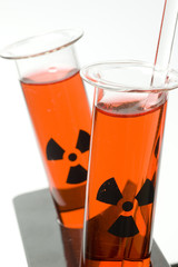 Test Tubes with Red Liquid