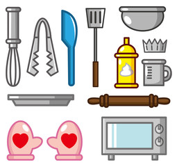 cartoon baking tool icon