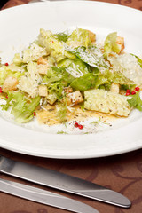 vegetable salad with croutons