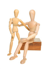 Two artist's manikins