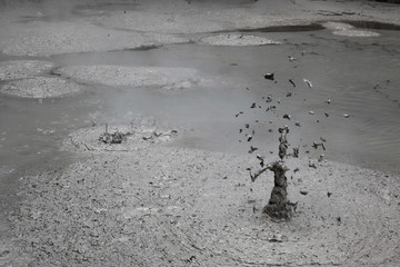 mare de boue bouillante en nouvelle-zélande