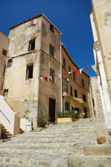 Narrow street of Calvi, Corsica