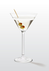 Martini with olives