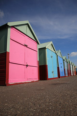 Row of beach huts Brighton