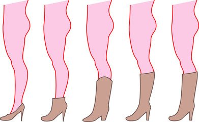 ブーツシルエット