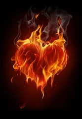 Poster Vlammend hart © -Misha