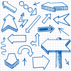 Doodle Arrows. Seamless background.