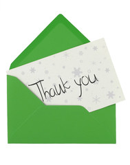 envelope and thank you note