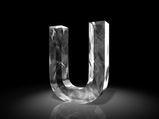 letter U of ice