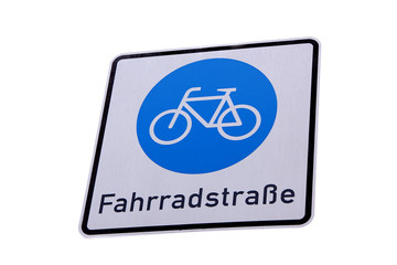 Verkehrszeichen Fahrrad Fahrradstrasse Radweg für Radfahrer