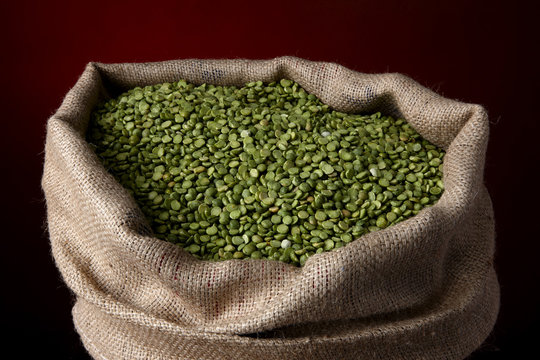 Sack Of Split Green Peas