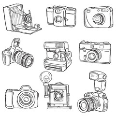 Set of Photo cameras