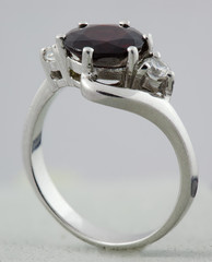 Silver finger ring