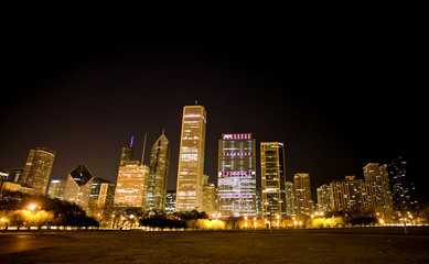 Fototapeta na wymiar Night Photography Chicago