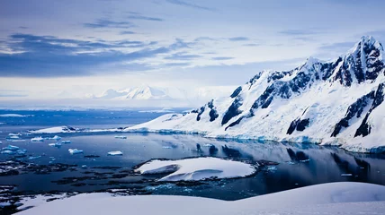 Foto op Plexiglas Beautiful snow-capped mountains © Goinyk