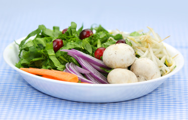 Plate of healthy vegetables