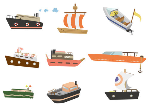 cartoon ship icon