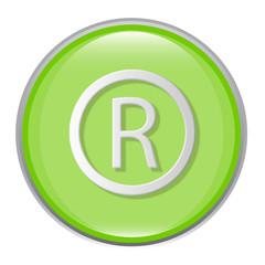 registered glossy icon