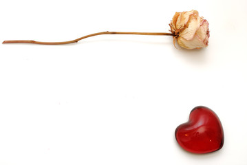 Dried Rose Petal and Heart