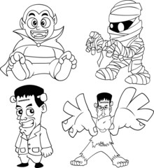 Halloween monster set