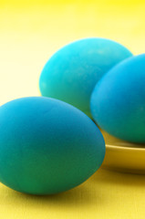 Blue Easter eggs