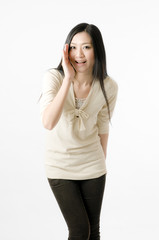 Fototapeta premium 叫ぶ女性