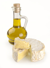 olive oil and Camembert cheese